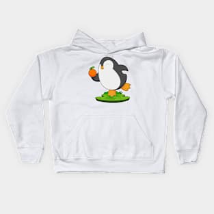 Penguin Orange Fruit Kids Hoodie